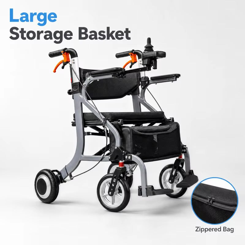 TEETHOO 3 in 1 Electric Walker Wheelchair Combo Rollator Walker with Seat